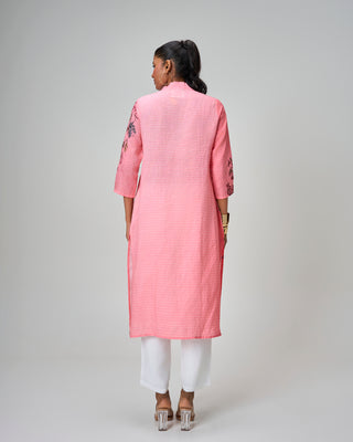 Blossom Bloom Printed Linen Kurta