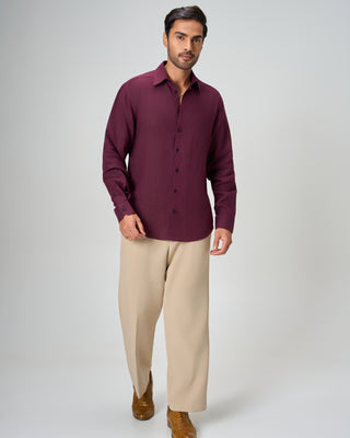 The Merlot Linen Shirt
