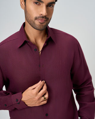 The Merlot Linen Shirt