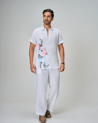 Short-Sleeve Artisan Linen