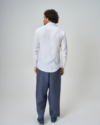 Ikat Dagger Linen Button-Down