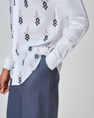 Ikat Dagger Linen Button-Down