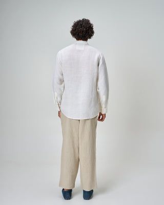 Flamingo Isle Embroidered Linen Shirt