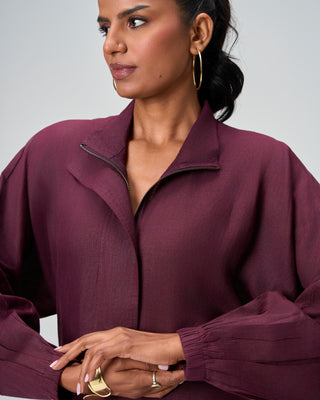 THE PLUM ZIP-UP TUNIC