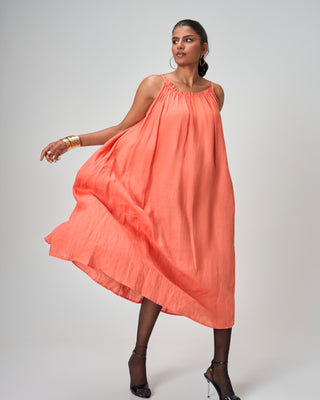 The Sunset Gather Linen Dress